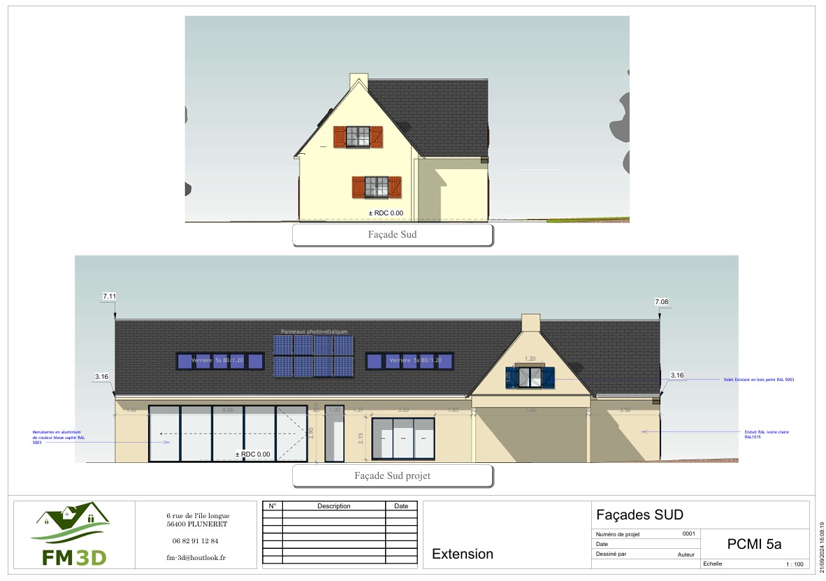 plan de facade construction Morbihan